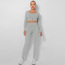 Load image into Gallery viewer, Savage Grey Yoga Set
