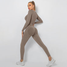 Load image into Gallery viewer, Canvas Dark Tan Yoga Set
