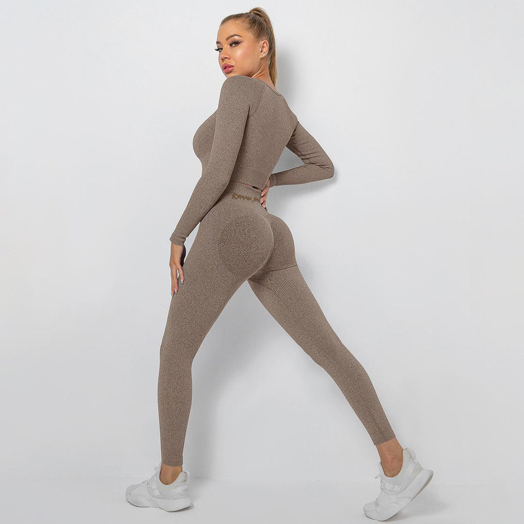 Canvas Dark Tan Yoga Set